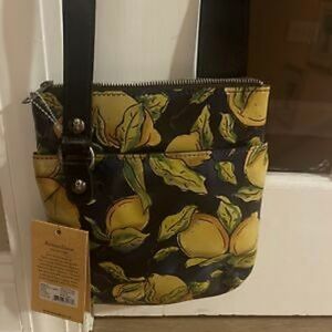 Patricia Nash Positano Limon genuine leather crossbody bag